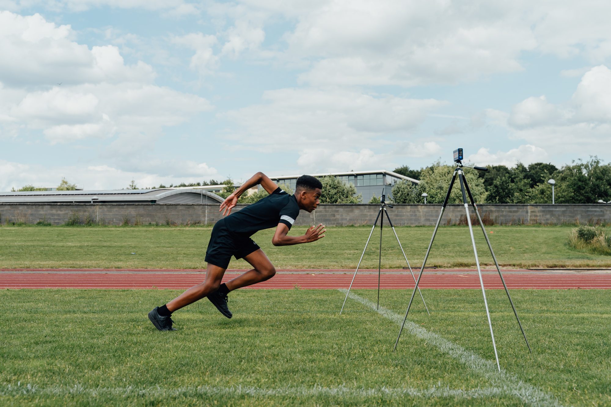 Tim Abeyie on the athletics track